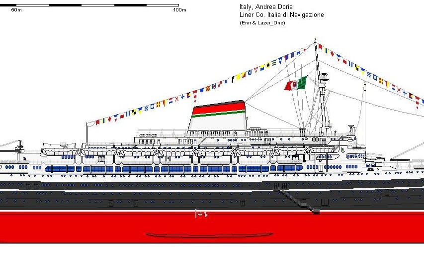Схема лайнера Андреа Дориа